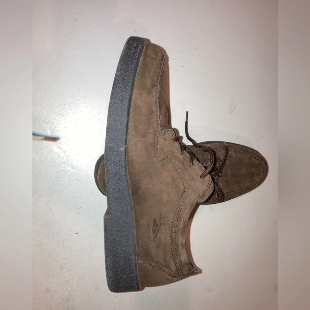 NWOT DEER STAGS Anywhere LEATHER Oxford Brown Suede Big Boy/Mens 7.5M